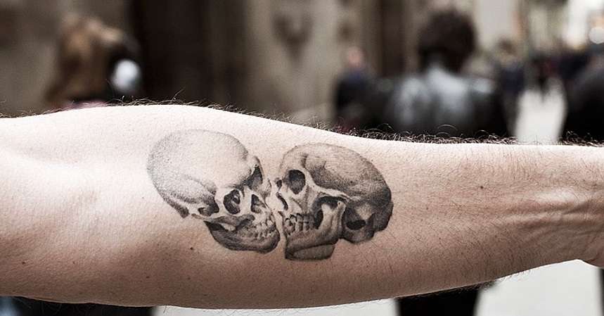 Tatuaje de pareja de calaveras