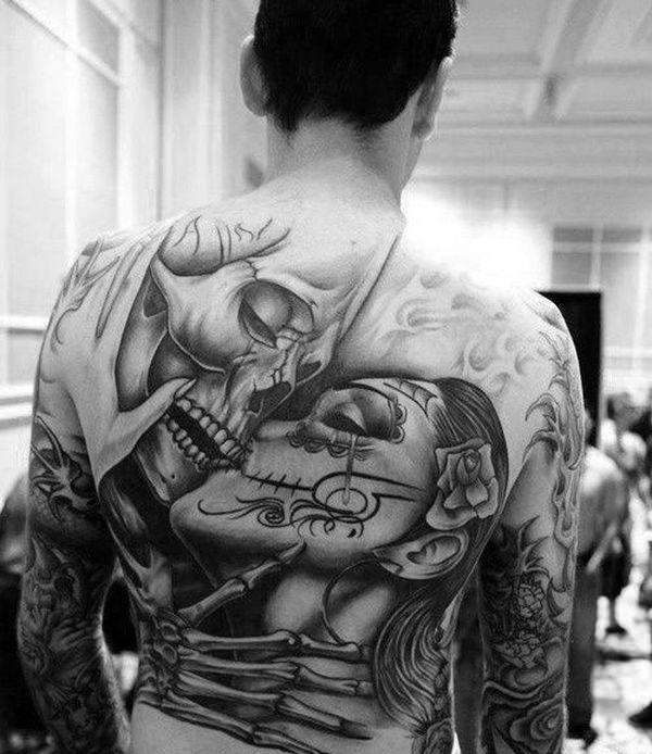 Tatuaje pareja de calaveras