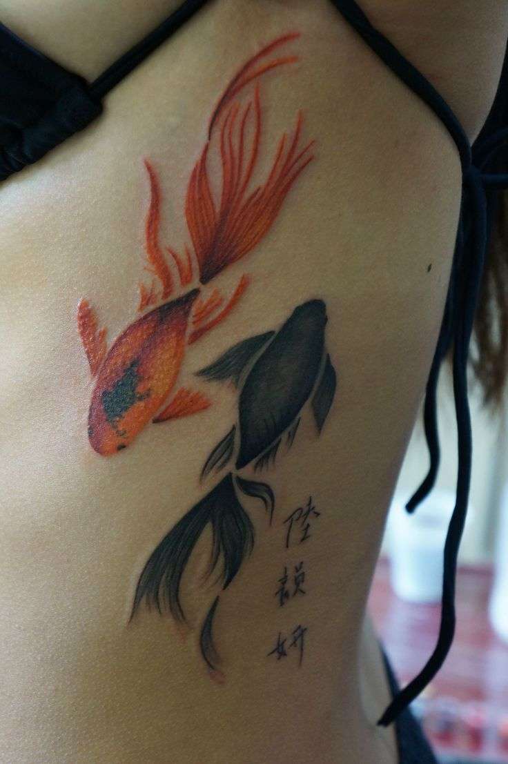 Otro tatuaje de pez Koi Ying y Yang