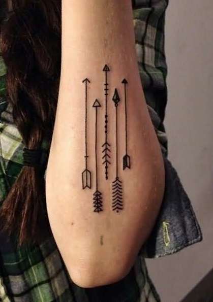 Tatuaje grupo de flechas