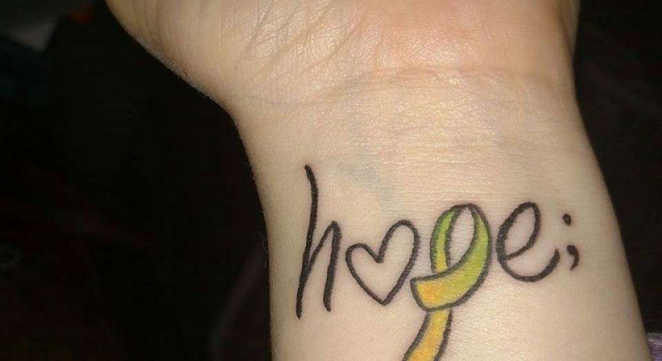  Tattoo semicolon hope