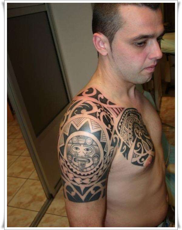 Tatuaje azteca - sol