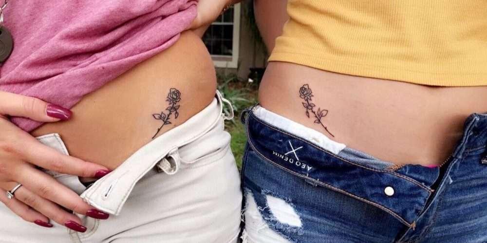 Tatuaje de mejores amigas - rosas