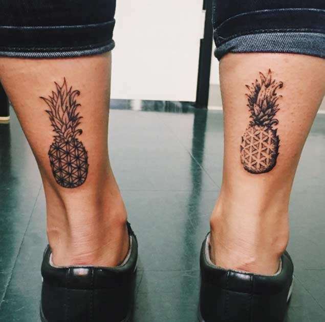 Tatuaje de mejores amigos - ananá