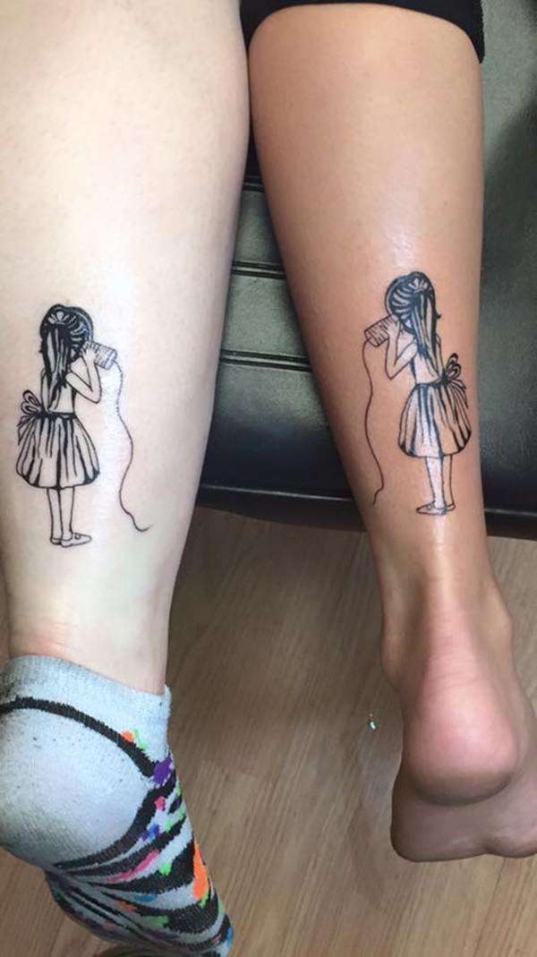 Tatuaje de mejores amigas - niñas