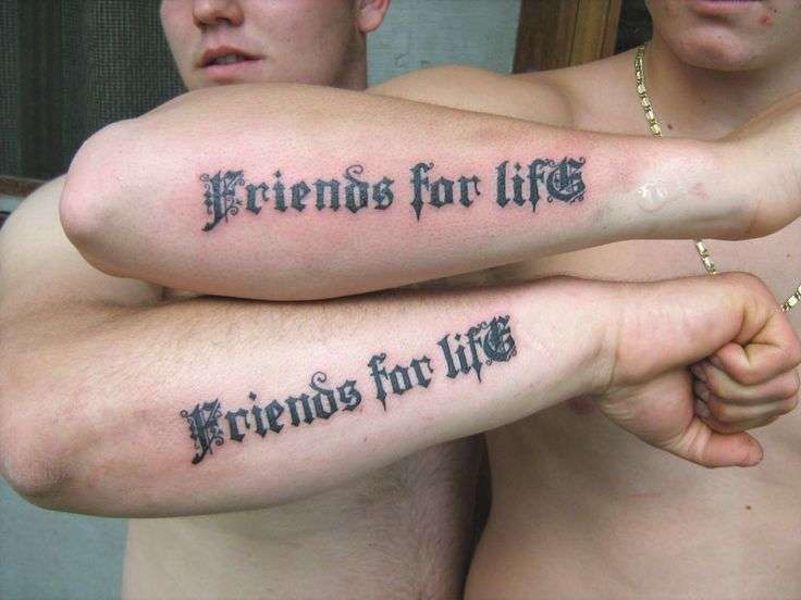Tatuaje de mejores amigos - Friends for life