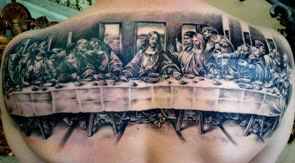 Tatuajes cristianos - la última cena
