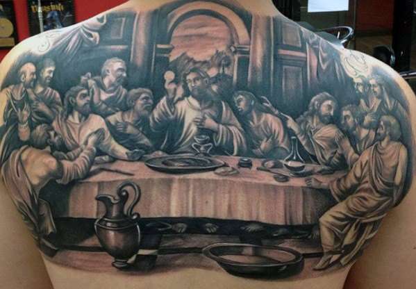 Tatuajes cristianos - la última cena 