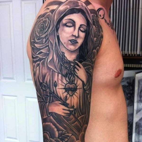 Tatuajes cristianos - Sagrado Corazón de María