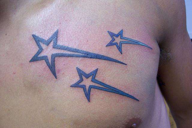 Tatuaje de estrellas fugaces