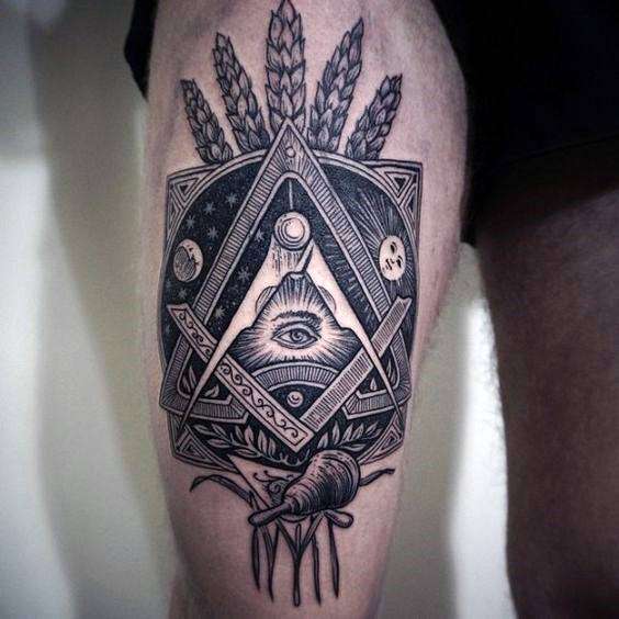 Tatuaje en el muslo - ojo