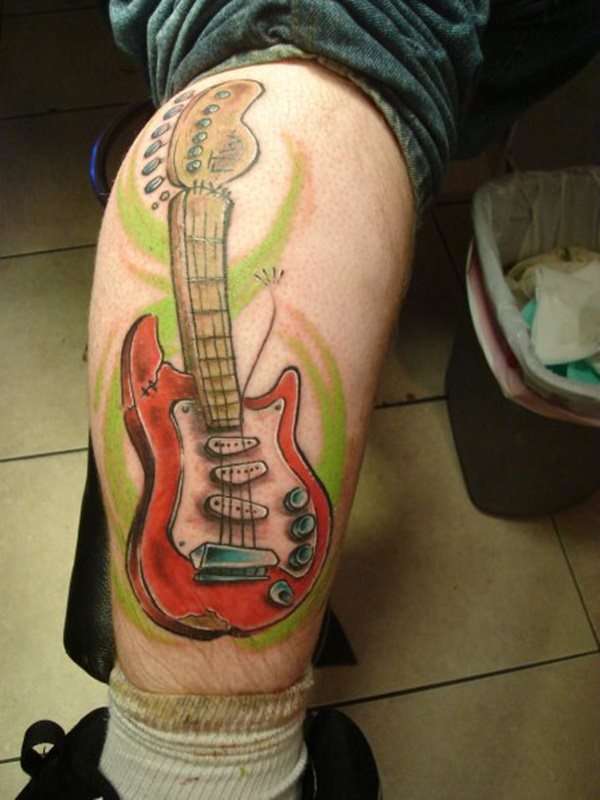 Tatuajes de música: guitarra eléctrica
