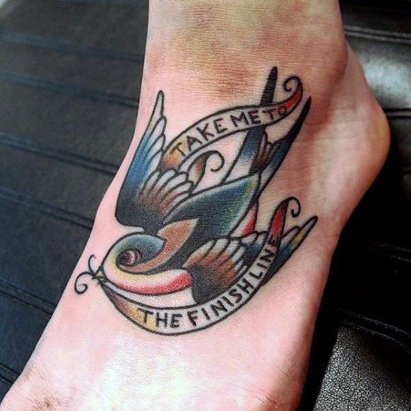 Tatuaje en el pie - ave