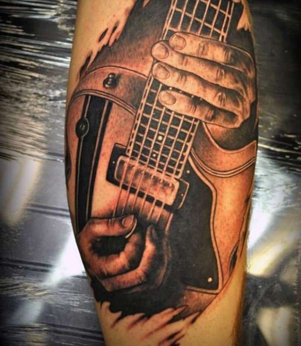 Tatuajes de música: guitarra