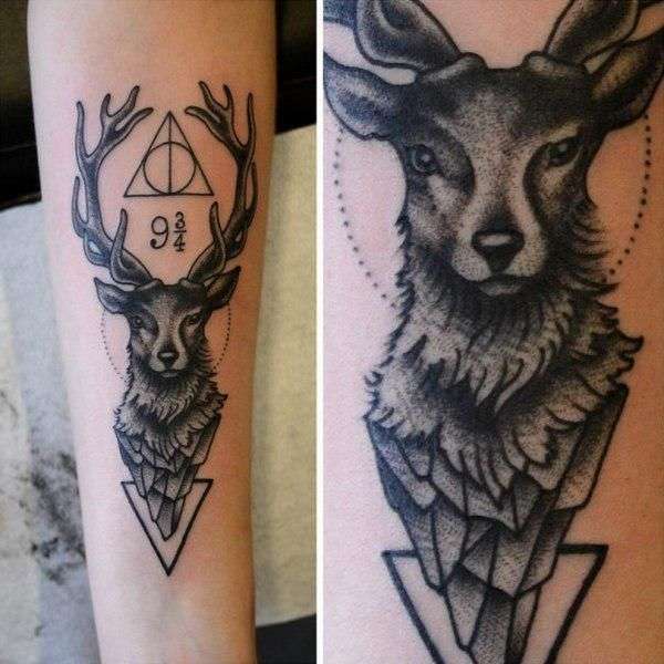Tatuaje de Harry Potter - ciervo