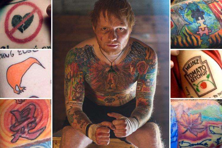 Tatuajes de celebridades: Ed Sheeran
