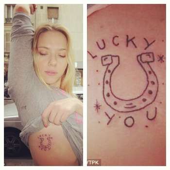 Tatuaje de Scarlett Johansson - Lucky You