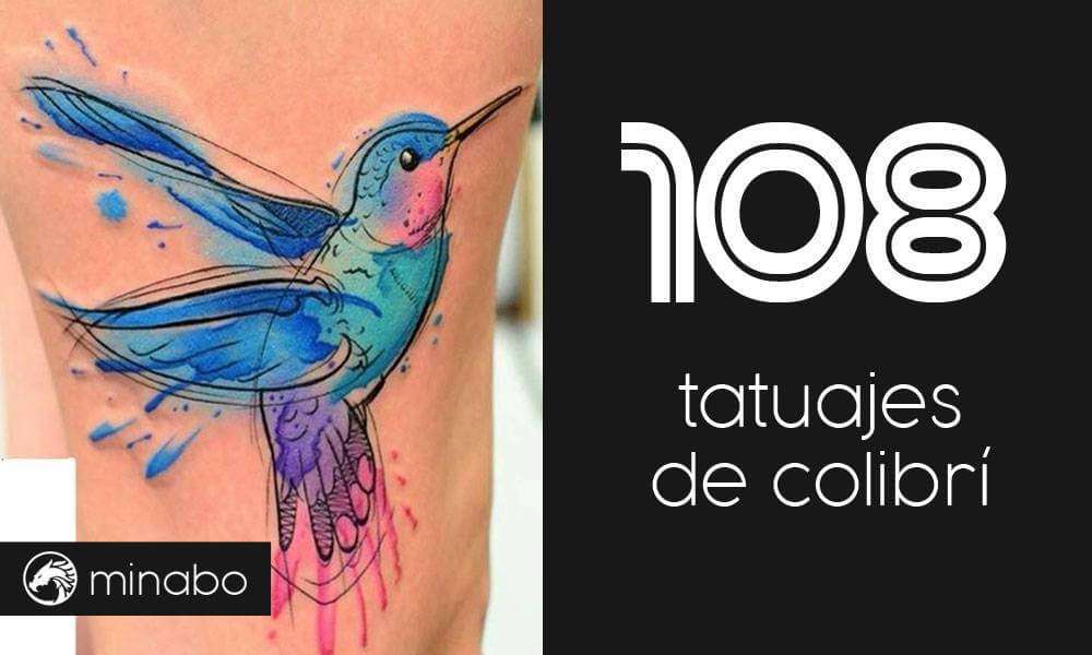 108 maravillosos diseños para un tatuaje de colibrí y sus significados