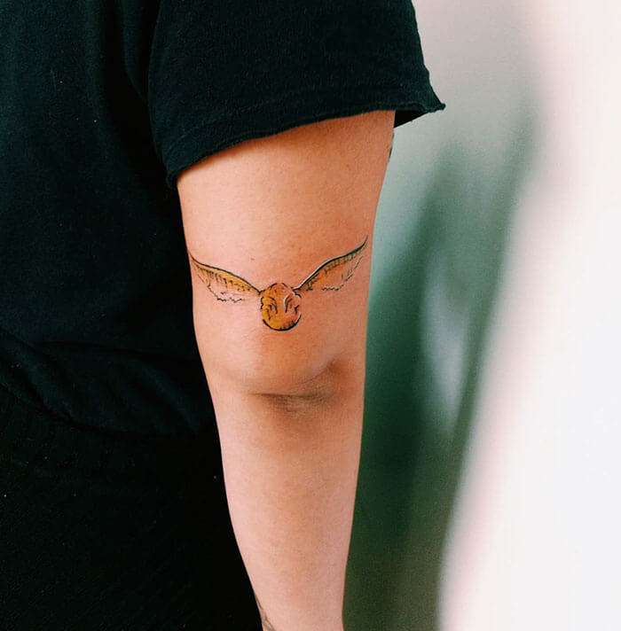 Tatuaje de Harry Potter - Snitch dorada
