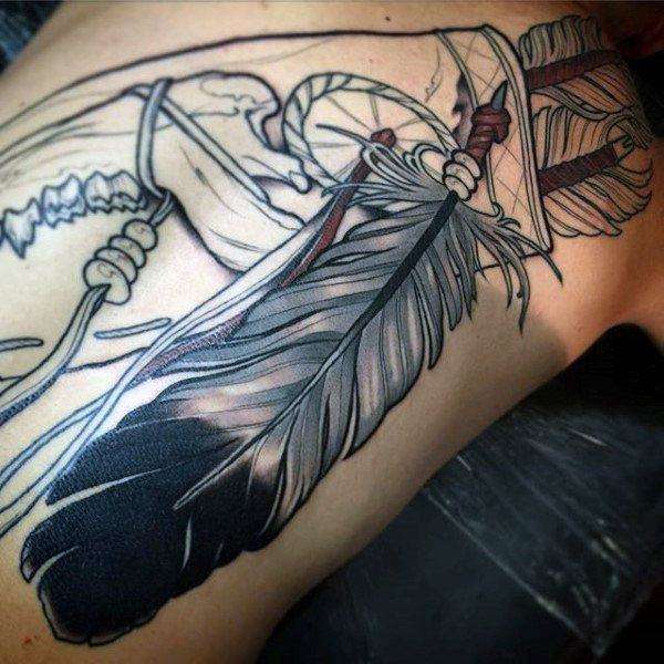Tatuaje de pluma de águila