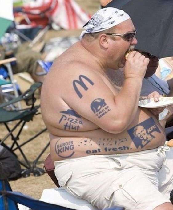 Funny tattoos: fast food restaurant logos