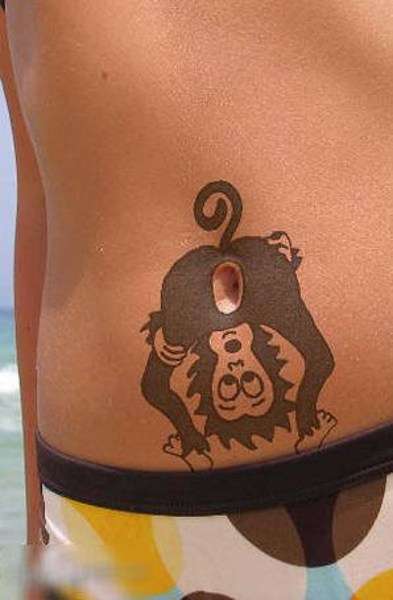 Funny tattoos: monkey