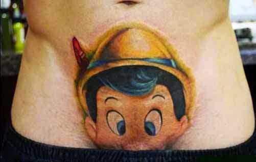 Funny Tattoos: Pinocchio