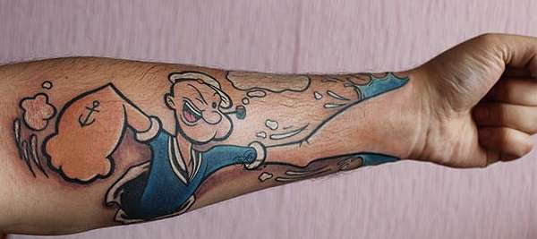 Funny tattoos: Popeye
