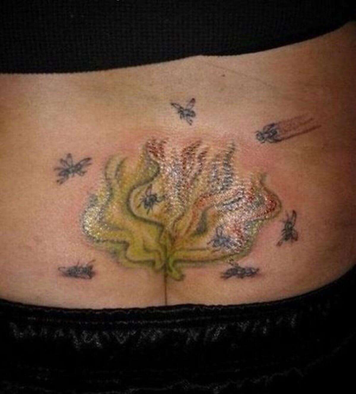 Funny tattoos on the butt