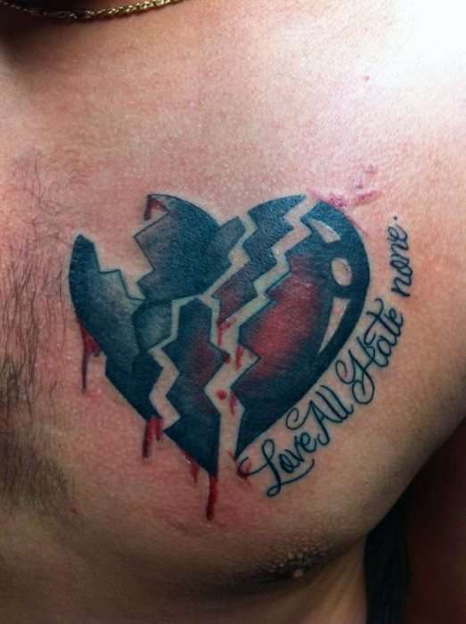 Tatuaje de corazón roto 2