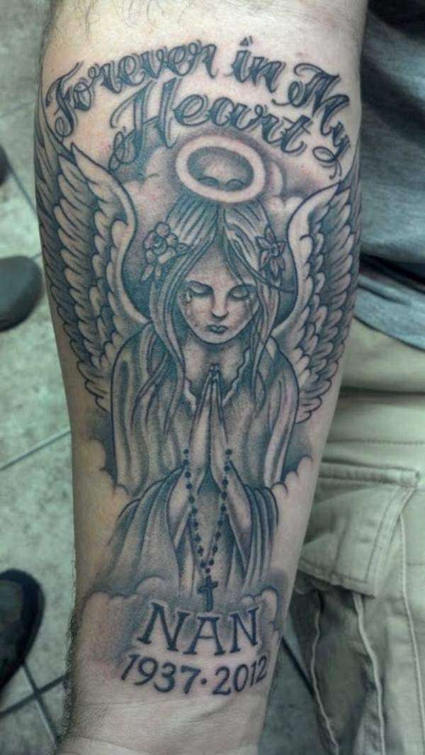Tatuaje de ángel - Forever in my heart