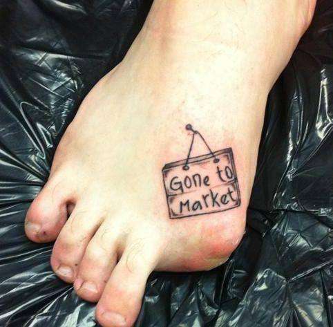 Funny tattoos: Gone to Market
