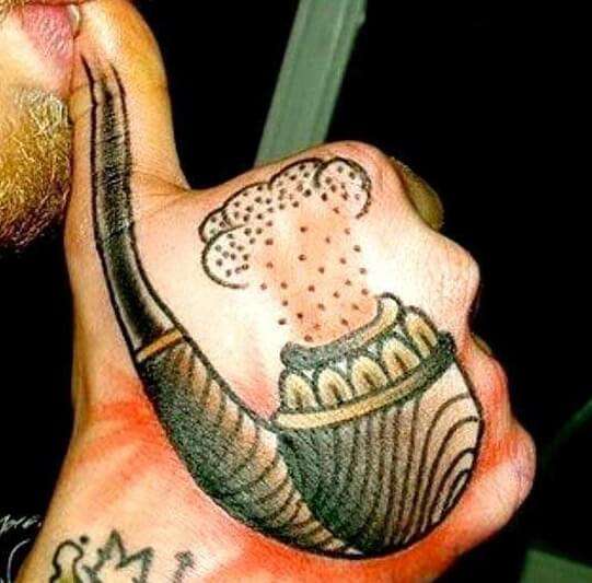 Funny tattoos: pipe