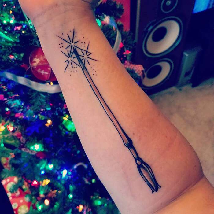 Tatuaje de Harry Potter - Varita mágica