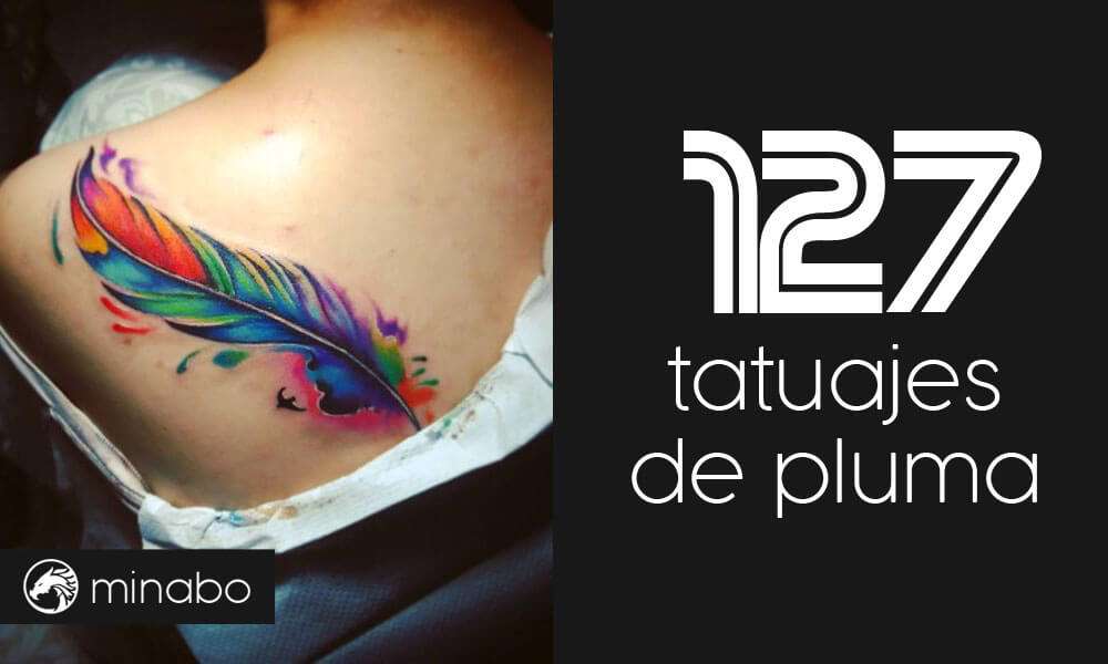 127 buenas ideas para un tatuaje de pluma, para hombres y mujeres