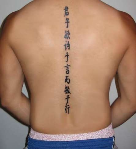 Letras japonesas para tatuajes en la espalda