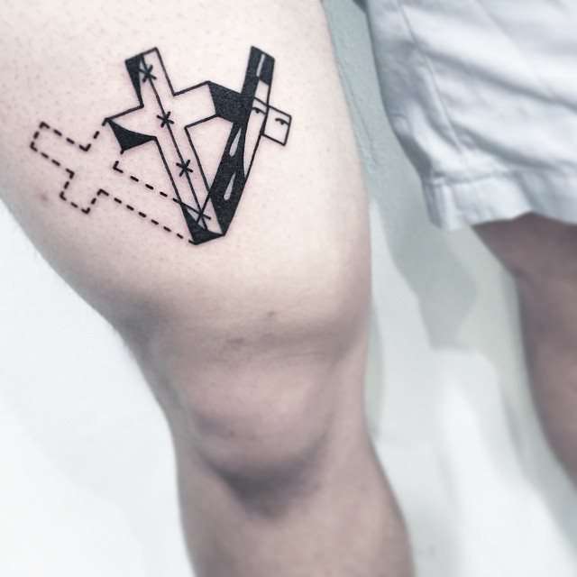 Tatuaje de tres cruces