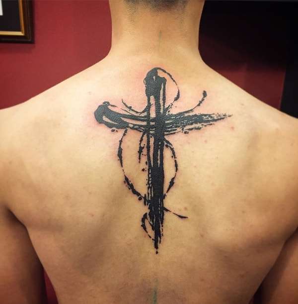 Tatuaje de cruz bosquejo