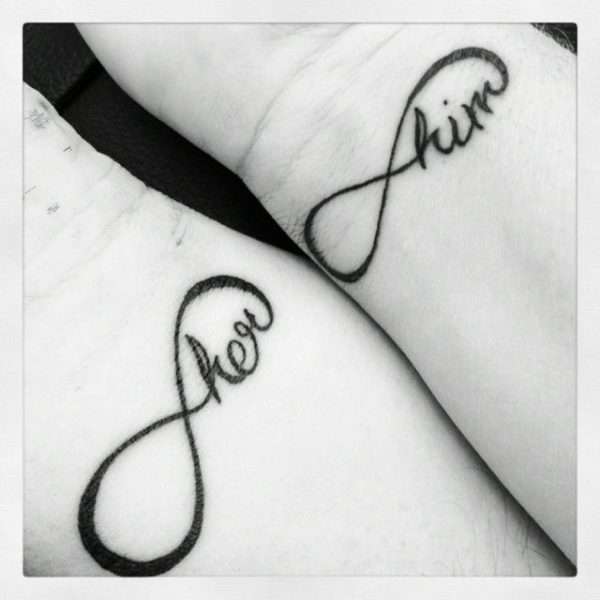 Tatuaje de infinito Her and Him
