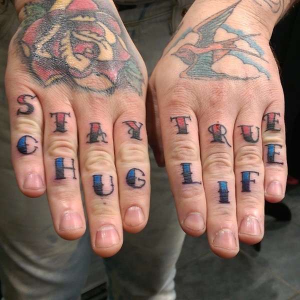Letras para tatuajes en los dedos