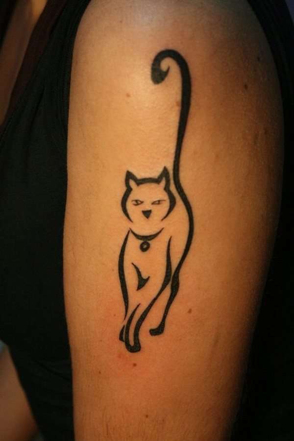 Tatuaje de gato simple