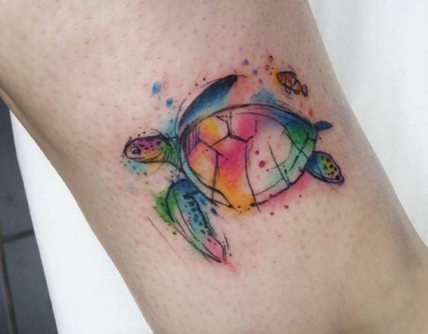 Tatuajes de animales: tortuga marina