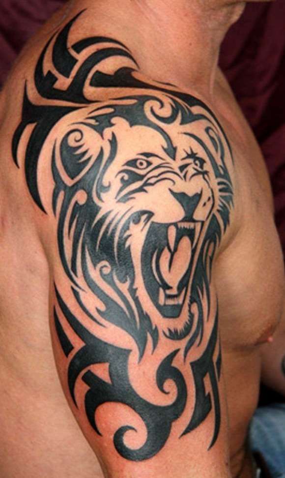 Tatuaje de tigre tribal