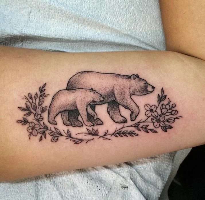 Tatuaje de animales: dos osos