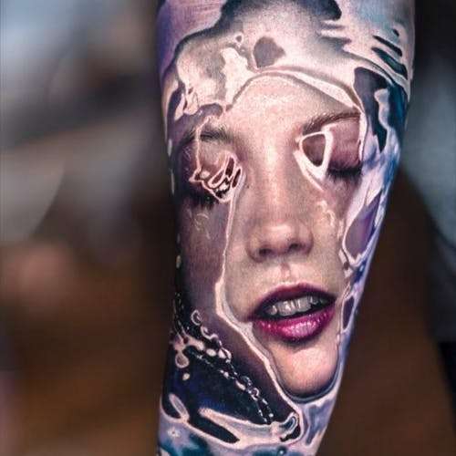 Tatuajes 3D: rostro de mujer