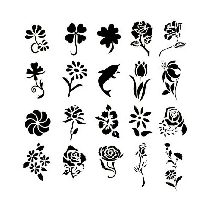 Dibujos de tatuajes: plantilla de flores