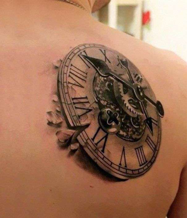 Tatuajes 3D: reloj