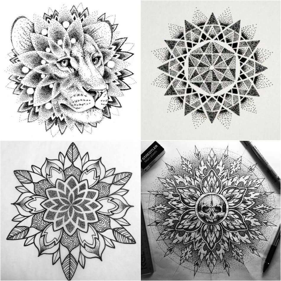 Dibujos de tatuajes: diseños dotwork