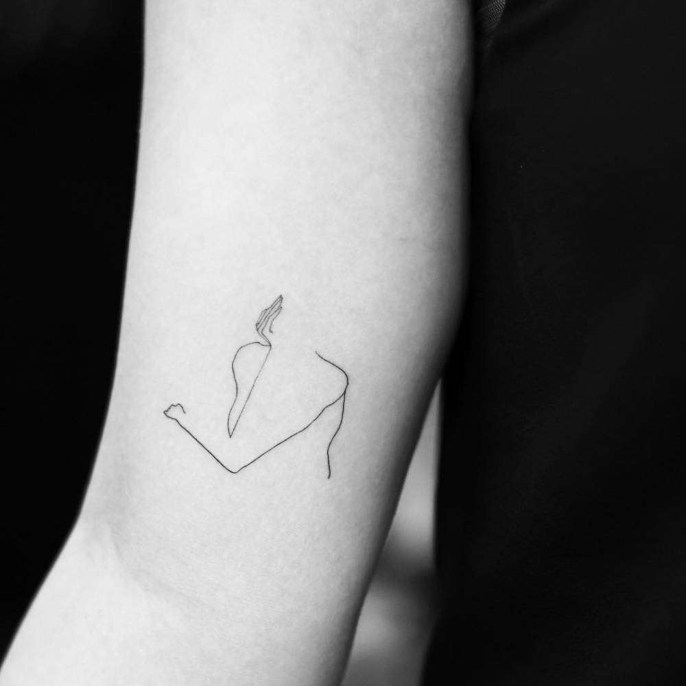 Tatuajes minimalistas: silueta