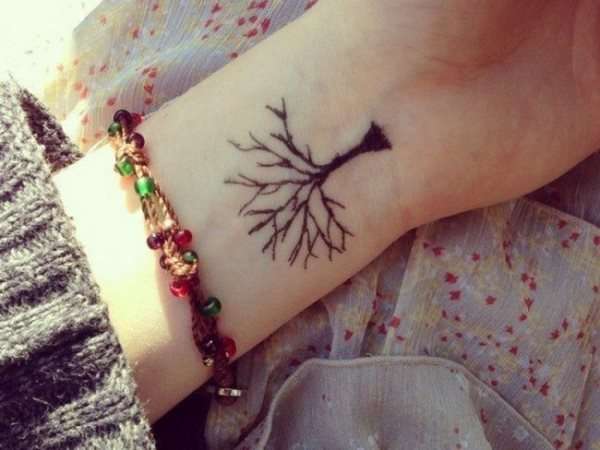 Tatuajes en la muñeca: árbol